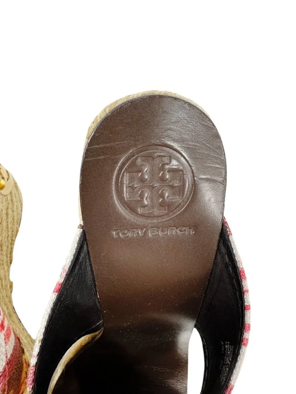 Tory Burch Kristen Espadrille Wedge Sandals Aztec Tribal Print Size 9